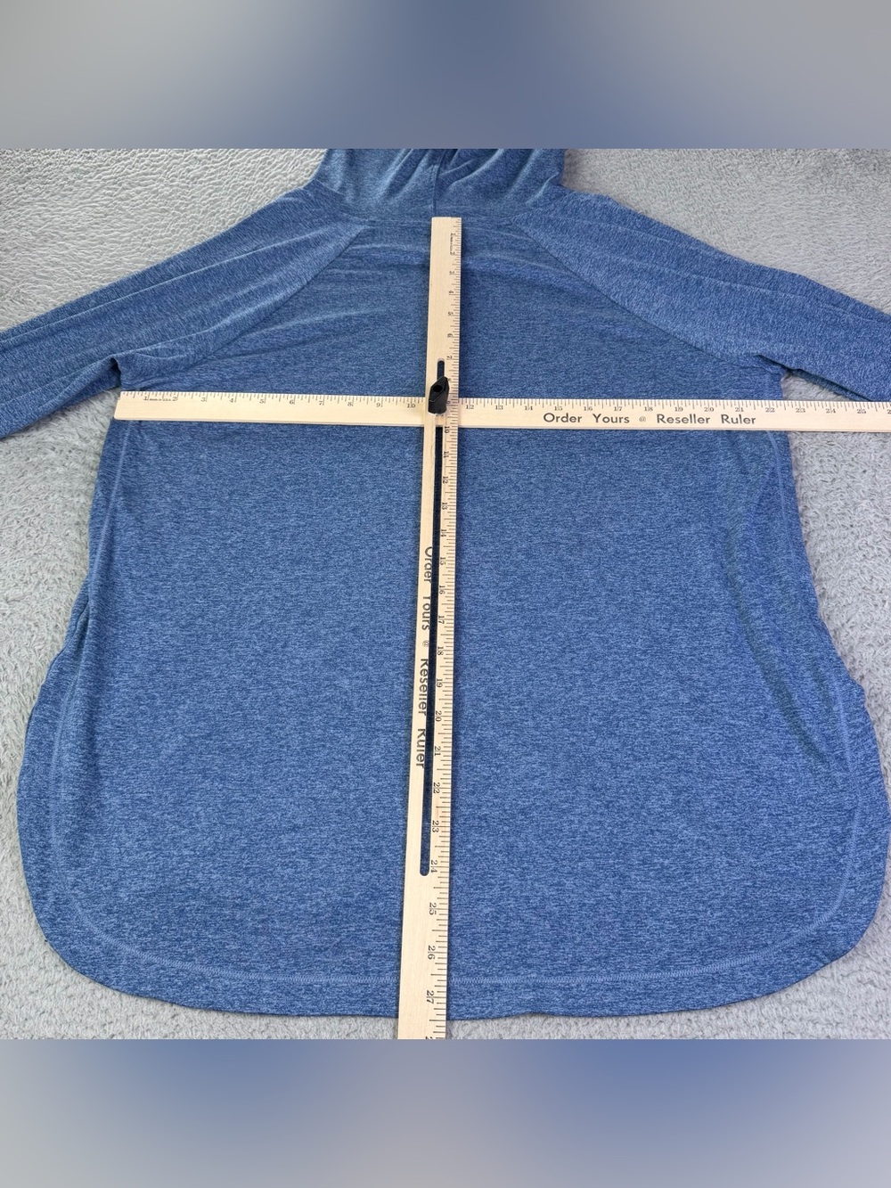 Athleta Uptempo Hoodie Sweatshirt Womens XL Blue Long Sleeve Athletic Relaxed - Picture 4 of 8